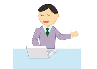 ビジネスマン＆PC