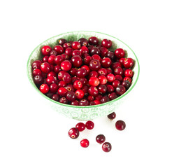 cranberries isolated on white