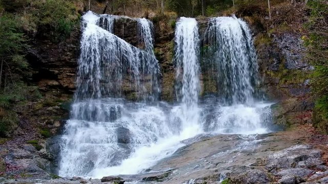 Impressive Weissbach waterfall in Germany