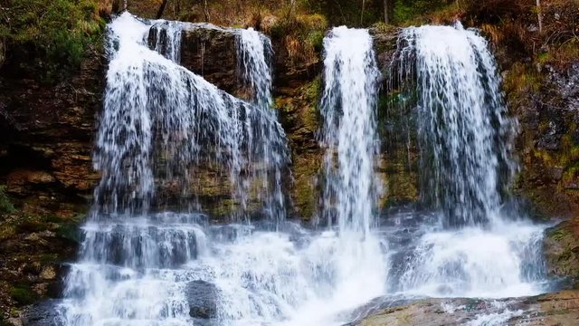 Impressive Weissbach waterfall in Germany