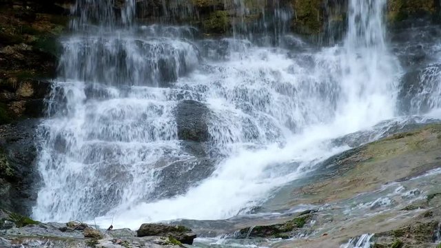 Impressive Weissbach waterfall in Germany