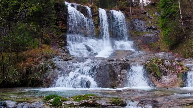Impressive Weissbach waterfall in Germany