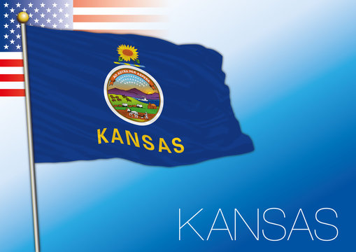 Kansas federal state flag, United States
