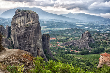 Fototapeta na wymiar Valley among the mountains in Greece