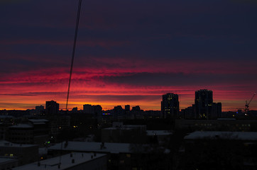 A magnificent sunset in the city of Yekaterinburg struck the inhabitants with its beauty. The day...