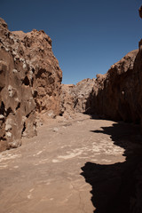 A way through the rocks of the Atacama desert