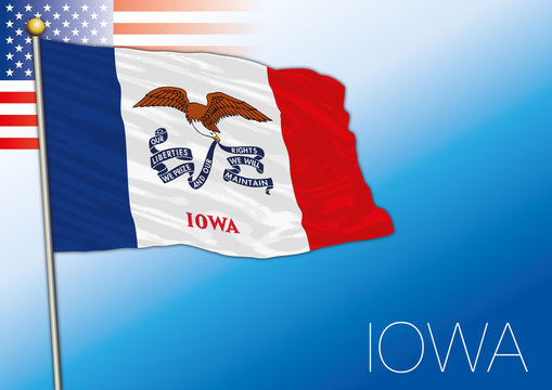Iowa federal state flag, United States
