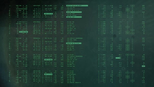 Hacking in progress, confidential data interception, security breach, cybercrime. Futuristic hacking attack in progress