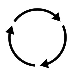 Triple curved recycle/refresh icon