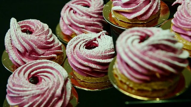 abundance of tasty homemade pink zephyr