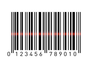 Barcode isolated on transparent background. Vector icon