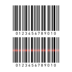 Set of bar codes isolated on white background. Vector
