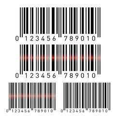 Set of bar codes isolated on white background. Vector