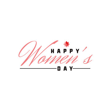 Happy women's day. Minimalist design - badge, sticker, for gifts for the spring holiday, for postcards, corporate styles, for sales
