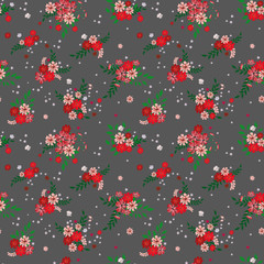 Fashionable pattern in small flowers. Floral seamless background for textiles, fabrics, covers, wallpapers, print, gift wrapping and scrapbooking. Raster copy.