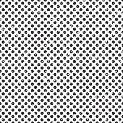 Polka dot grunge halftone seamless vector pattern. Distressed shading texture for your artwork.