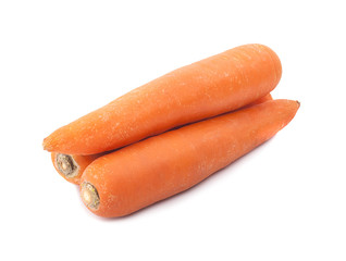 Carrots isolated on white background