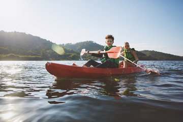 Couple with kayak