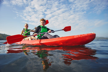 Couple with kayak