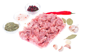 Fresh raw minced meat for cooking