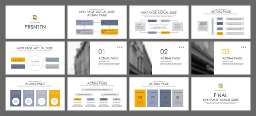 This template is the best as a business presentation, used in marketing and advertising, flyer and banner, the annual report. Elements on a dark grey background
