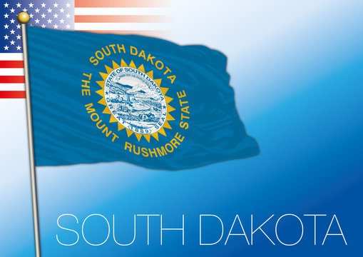 South Dakota federal state flag, United States