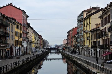 Naviglio grande in Milan, Italy