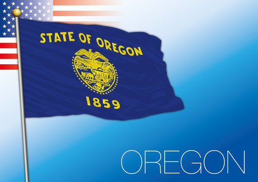 Oregon federal state flag, United States