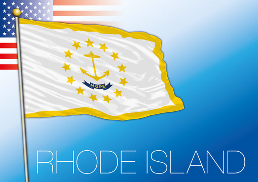 Rhode Island federal state flag, United States