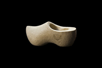 wooden shoes isolated on white background