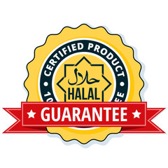 Halal label illustration