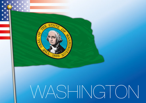Washington federal state flag, United States