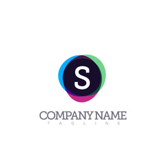 s modern letter logo template