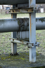 Rusty parts of the pipeline.