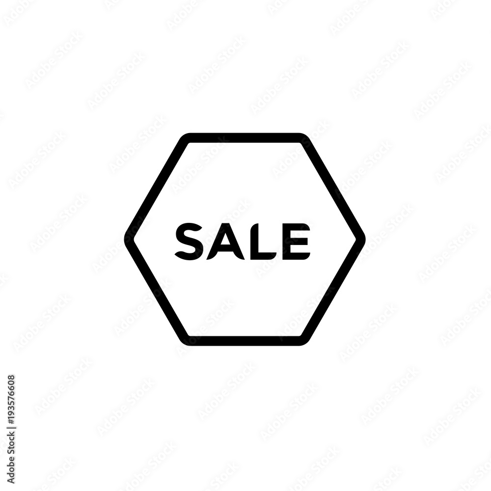 Poster sale icon thin line outline isolated on white background for your web and mobile app design, vector 
