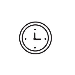 Clock icon thin line outline isolated on white background for your web and mobile app design, vector illustration
