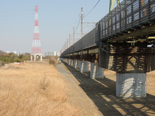 Arakawa Bridge on Musashino Line　武蔵野線の荒川橋梁
