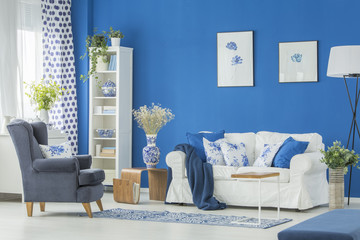 Dark armchair in living room