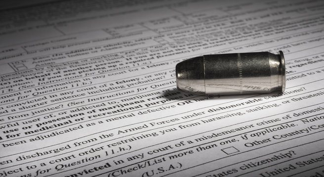Dishonorable discharge line on the NICS form to buy a gun