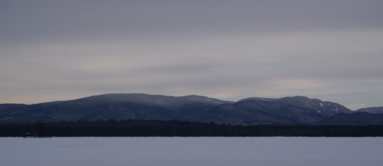 Winter Day at Roxbury Pond Maine