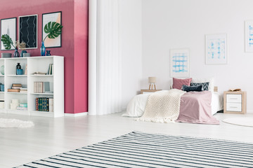 Pink open space interior