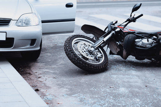 Motorcycle and car