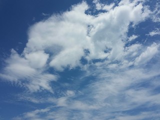 Naklejka premium Beautiful clouds view in the sky, natural background