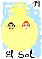 Carta del tarot que representa al sol.