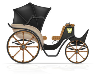 carriage for transportation of people vector illustration
