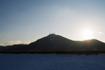 函館山　冬　素材