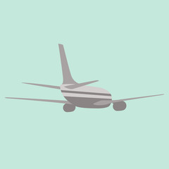 passenger plane vector illustration flat style   profile