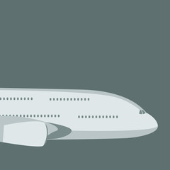 passenger plane vector illustration flat style   profile