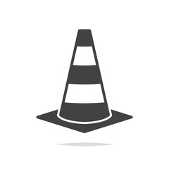 Traffic cone icon vector isolated