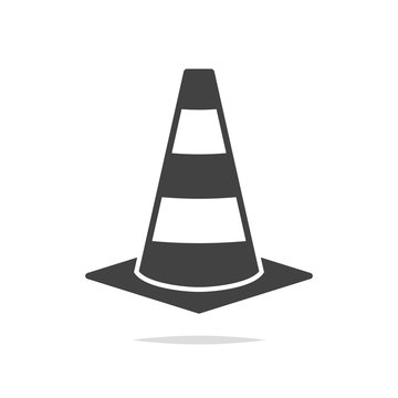Traffic Cone Icon Vector Isolated